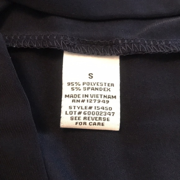 Emma & Michele Navy Cropped Jumper Jumpsuit Wide Legs Women’s Size Small - Picture 10 of 15